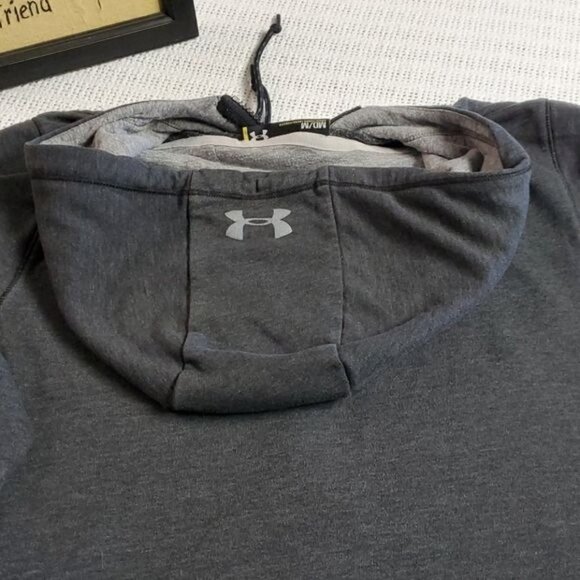 Under Armour Unisex Sz. M Grey Full Zippered Hoodie with Pockets - Picture 12 of 12